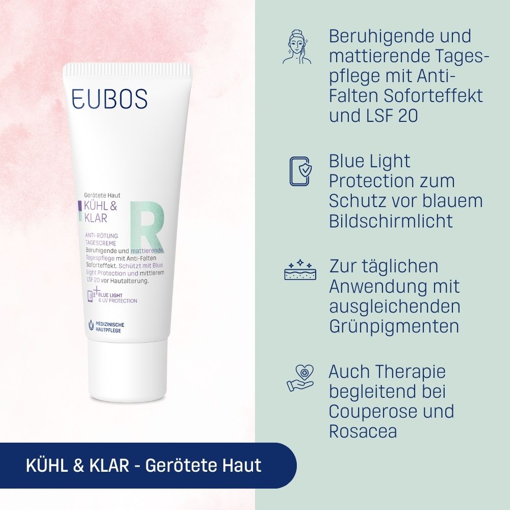 EUBOS KÜHL & KLAR ANTI-ROUGEURS Creme jours SPF 20