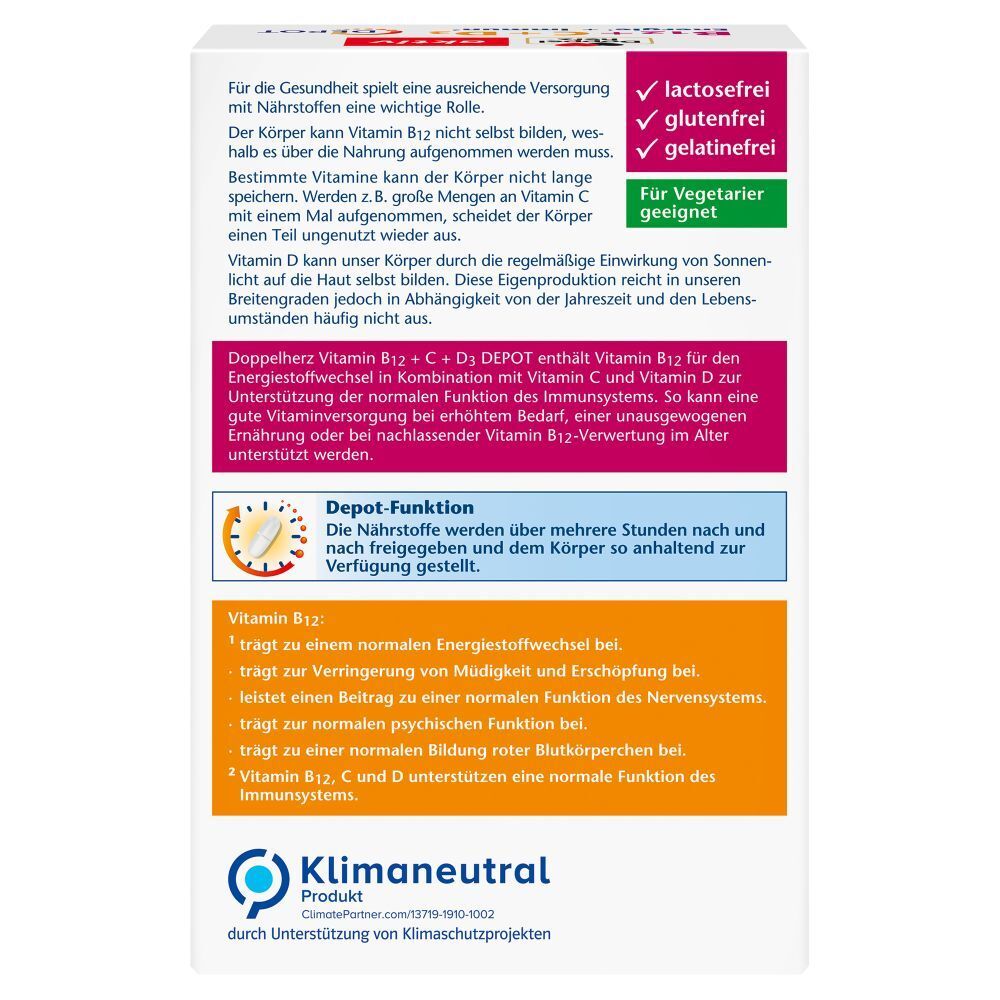 Doppelherz® B12 + C + D3 Depot aktiv
