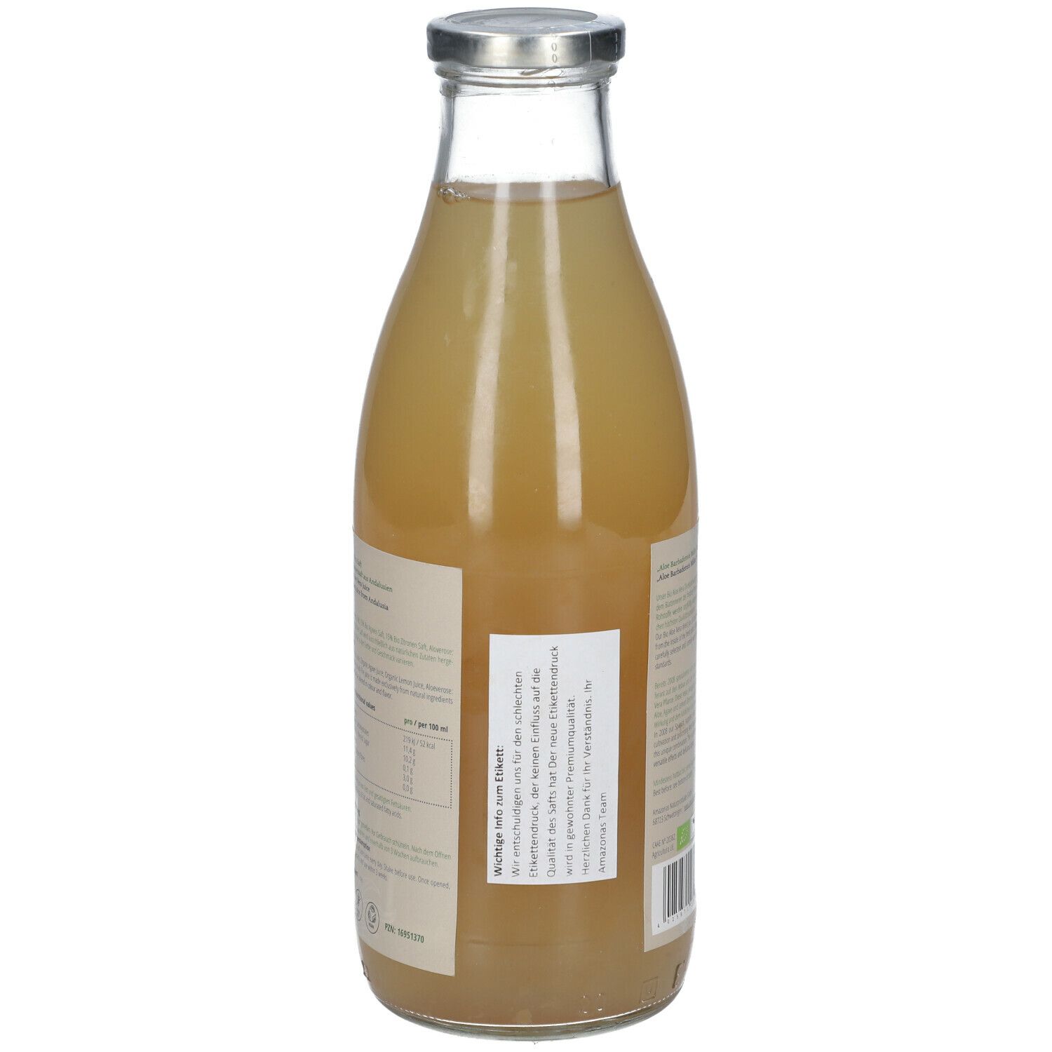 BIO Aloe Vera Saft Lemon + Agave