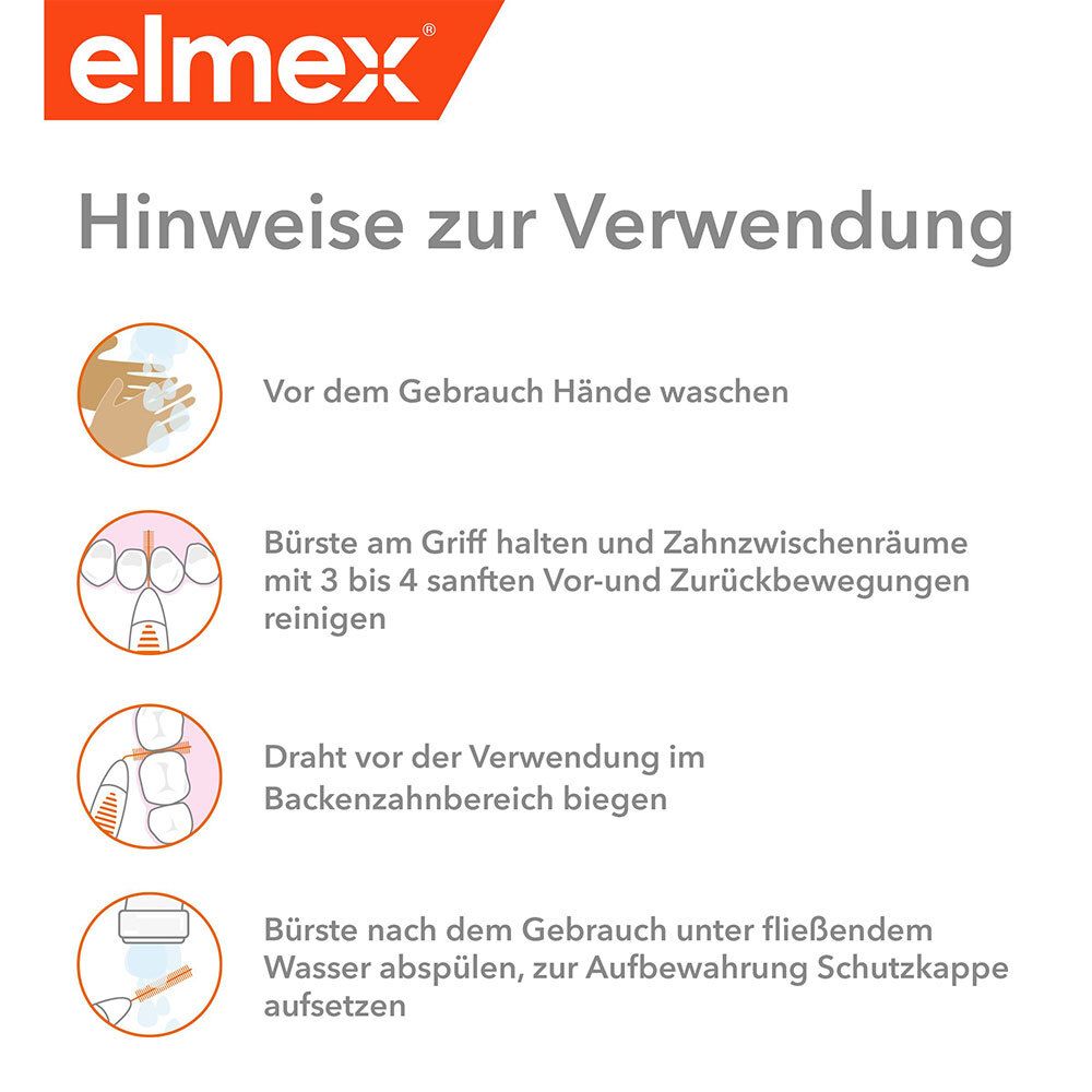 elmex Interdentalbürsten orange, Größe 1, 0,45 mm