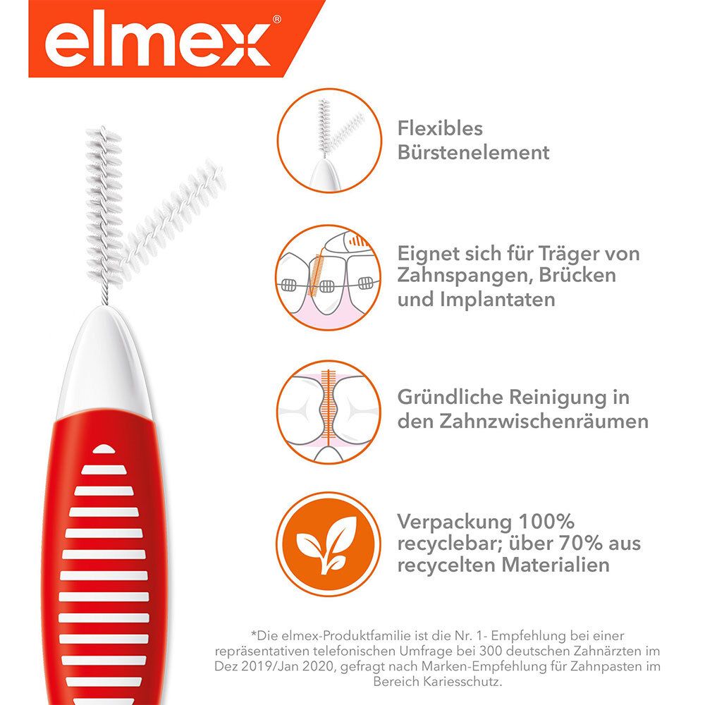 elmex® Brosses interdentaires Rouge Taille 2