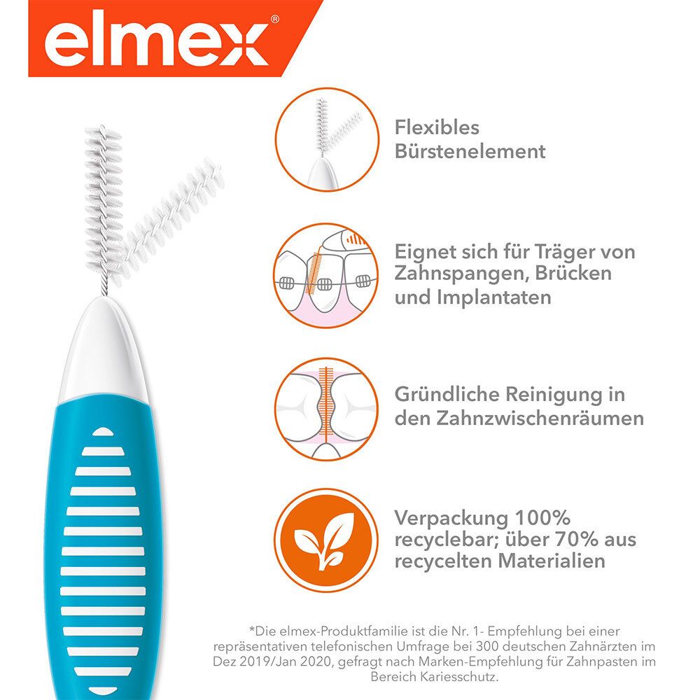 elmex Interdentalbürsten blau Größe 3, 0,6 mm