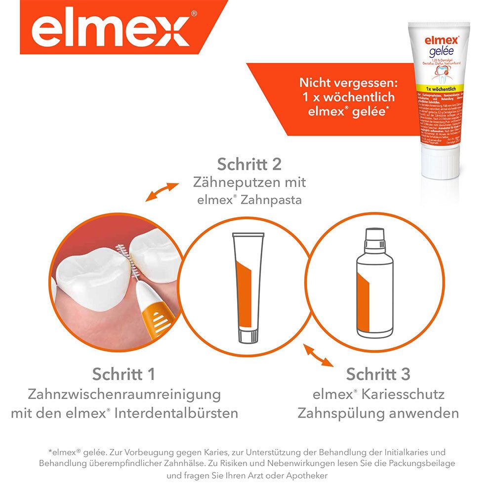 elmex Interdentalbürsten schwarz, Größe 8, 1,5 mm
