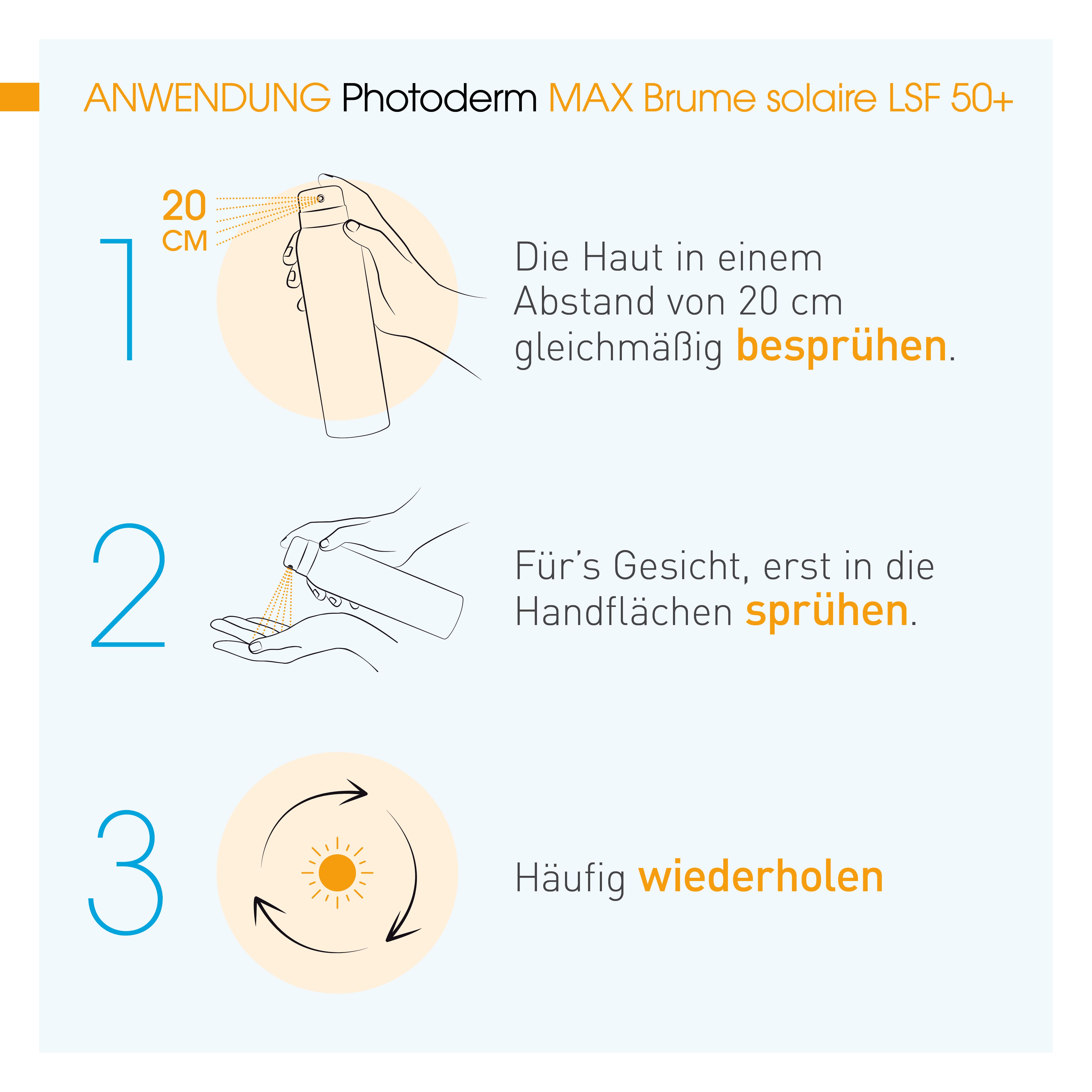 BIODERMA Photoderm Max Brume SPF 50+ Spray transparent de protection solaire