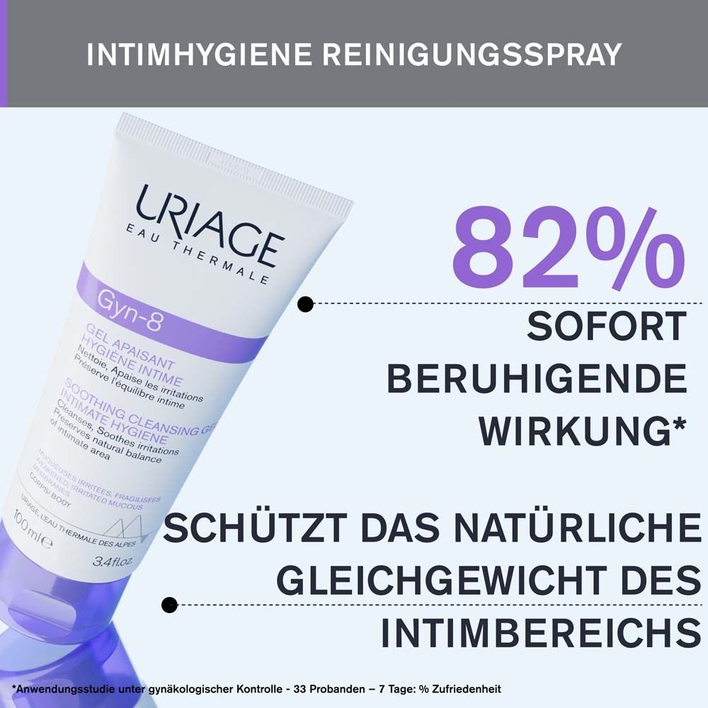 Tube avec texte. Texte: 82% effet apaisant immédiat. Protège l'équilibre naturel.