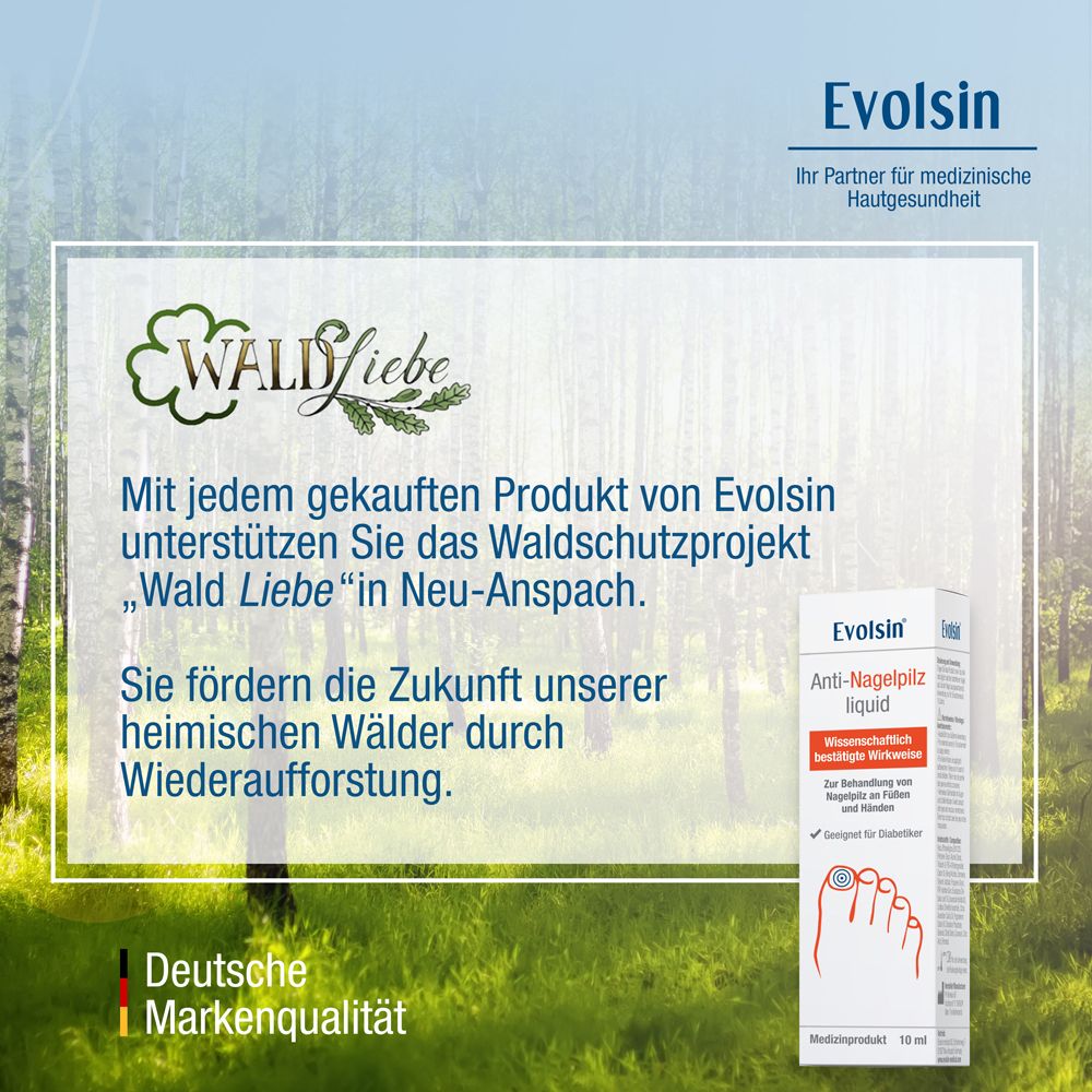 Evolsin® Anti-Nagelpilz Liquid - Nagelpilz Nagellack für Füsse und Hände - Wissenschaftlich bestätigte Wirkweise - Geeignet für Diabetiker