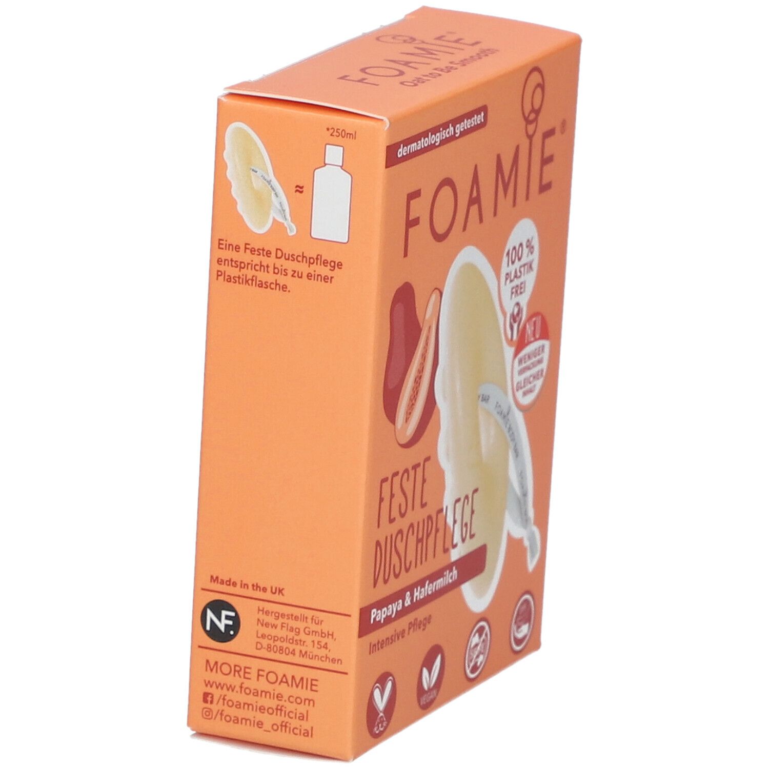 FOAMIE® Feste Duschpflege Papaya & Hafermilch