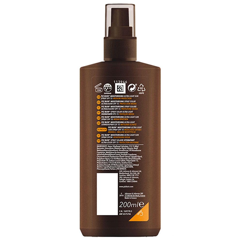 PIZ BUIN® MOISTURISING ULTRA LIGHT SUN SPRAY LSF 15