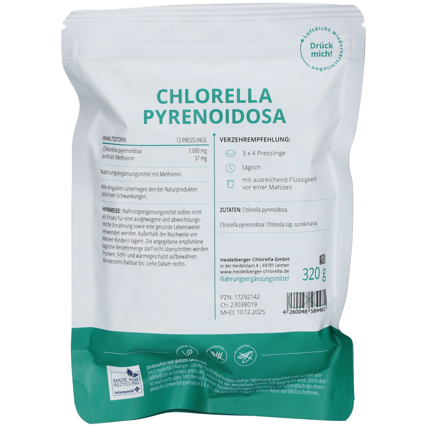 Heidelberger Chlorella Chlorella Pyrenoidosa