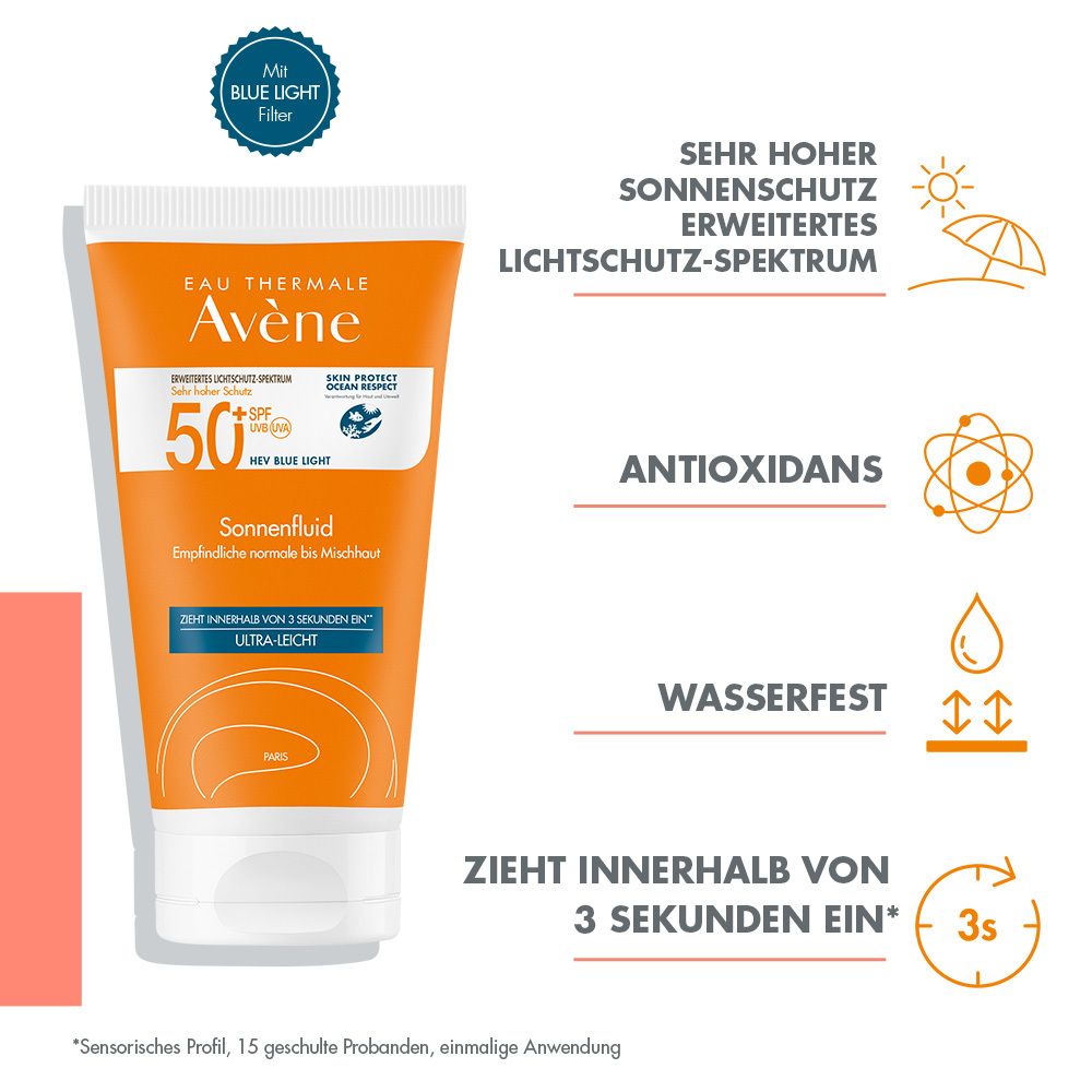 Avène Sonnenfluid LSF 50+ - für empfindliche, normale bis Mischhaut