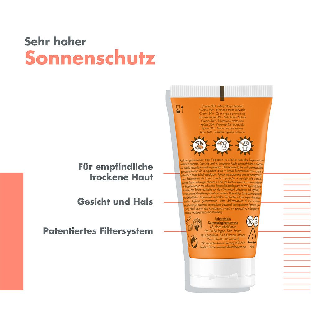 Avène Sonnencreme LSF 50+ - hochverträglicher Sonnenschutz für die ganze Familie