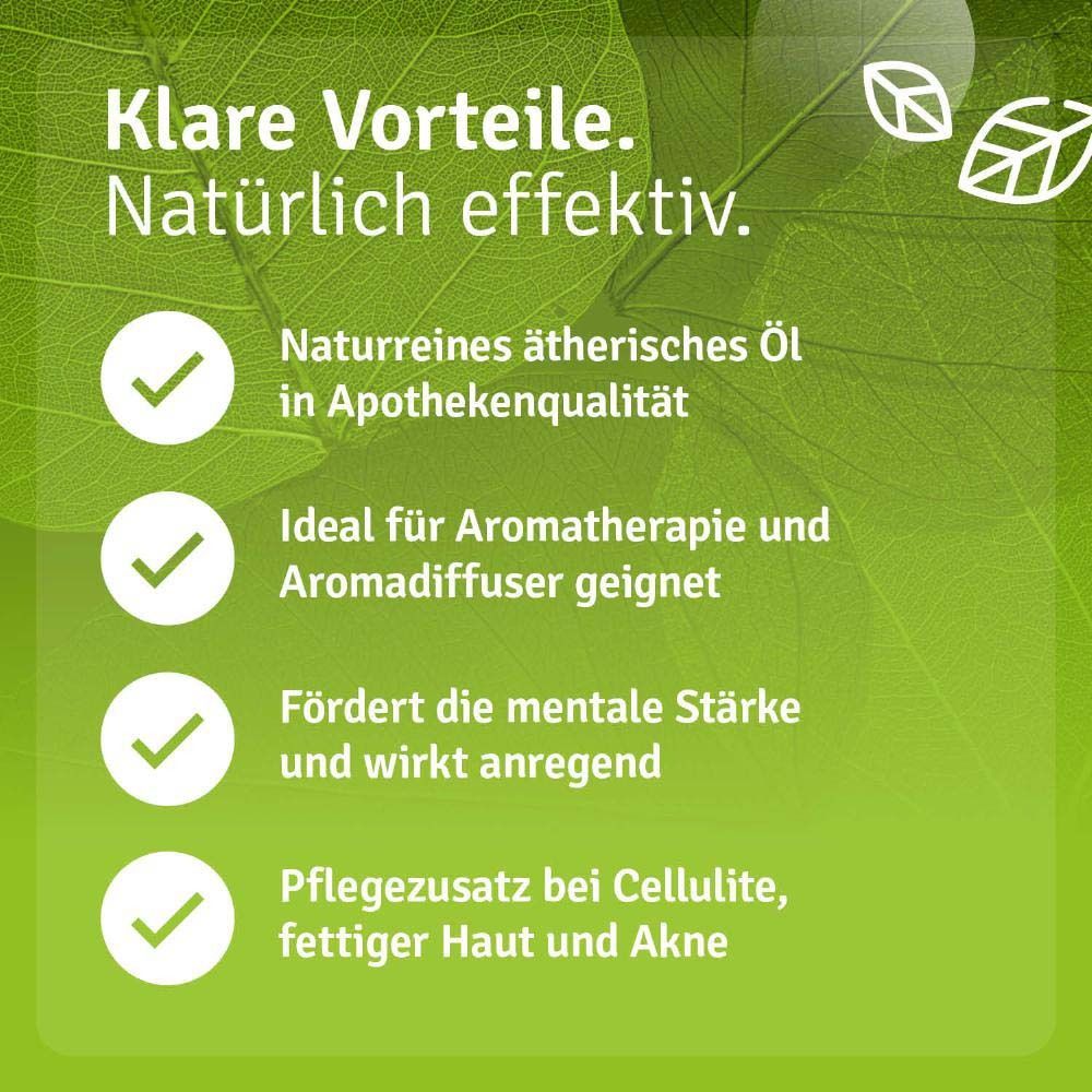 Texte avec les avantages de l'huile de pamplemousse Casida®. Huile essentielle pure, qualité pharmaceutique, pour aromathérapie, favorise la force mentale, pour la cellulite.
