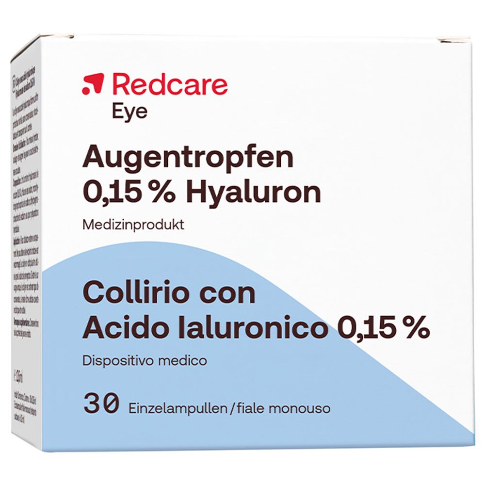 Redcare Collyre avec 0,15 % d'acide hyaluronique