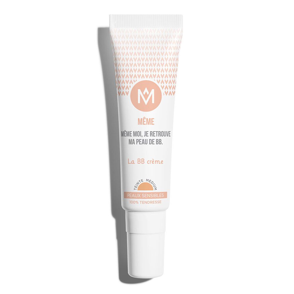 MÊME BB-Crème Medium. Tube avec logo et texte. Teinte Medium. Pour peaux sensibles.