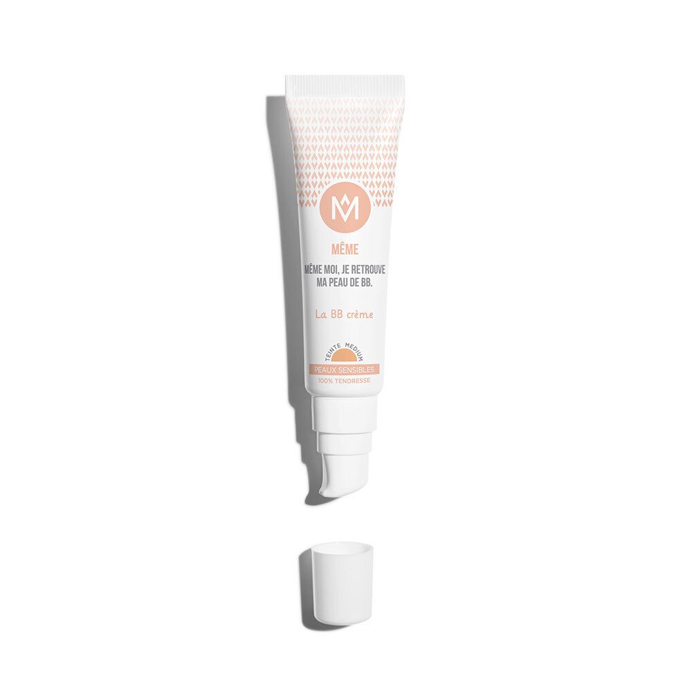 MÊME BB-Crème Medium. Tube avec bouchon ouvert. Teinte Medium. Pour peaux sensibles.
