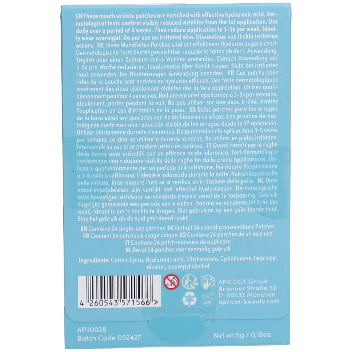 APRICOT Mouth Patches Mini Hyaluron