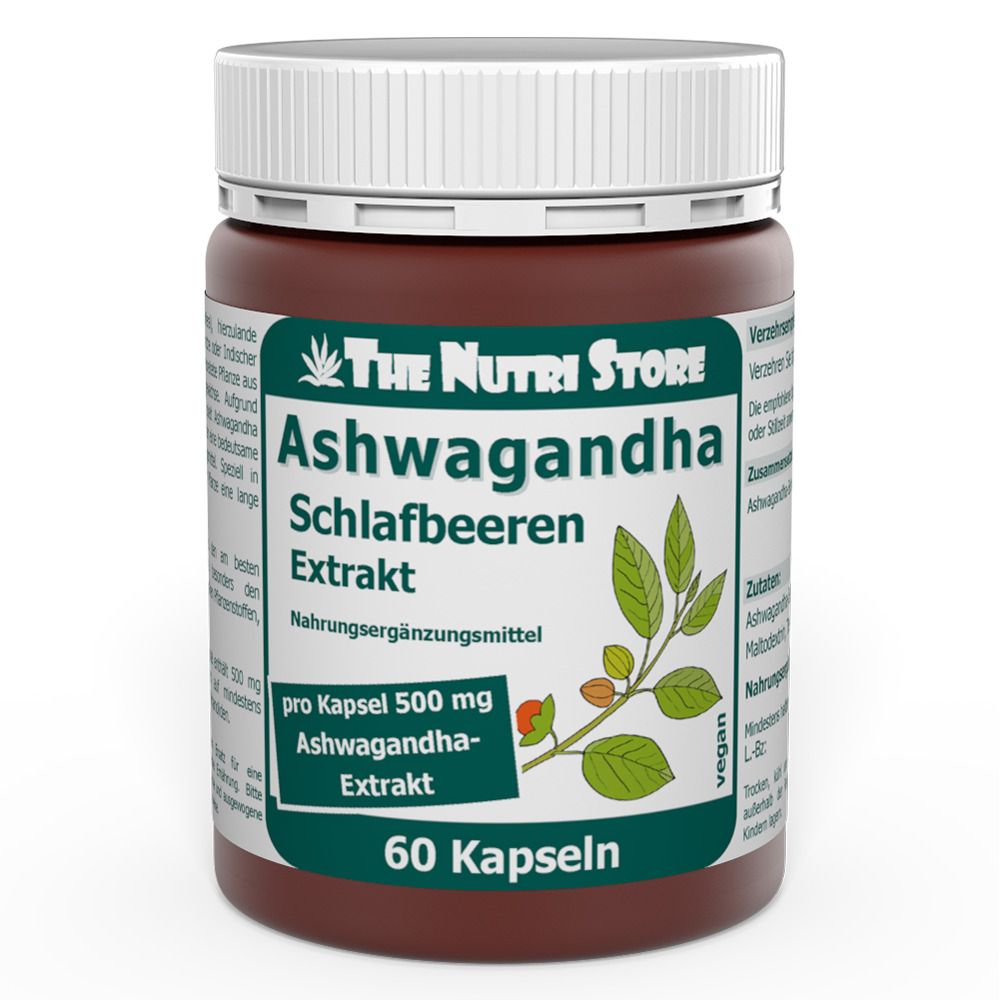 Ashwagandha 500 mg Extrakt Kapseln