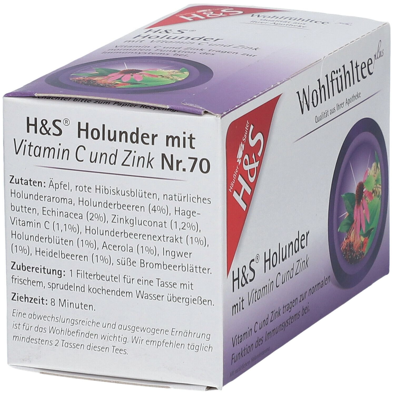H&S Holunder mit Vitamin C und Zink Filterbeutel