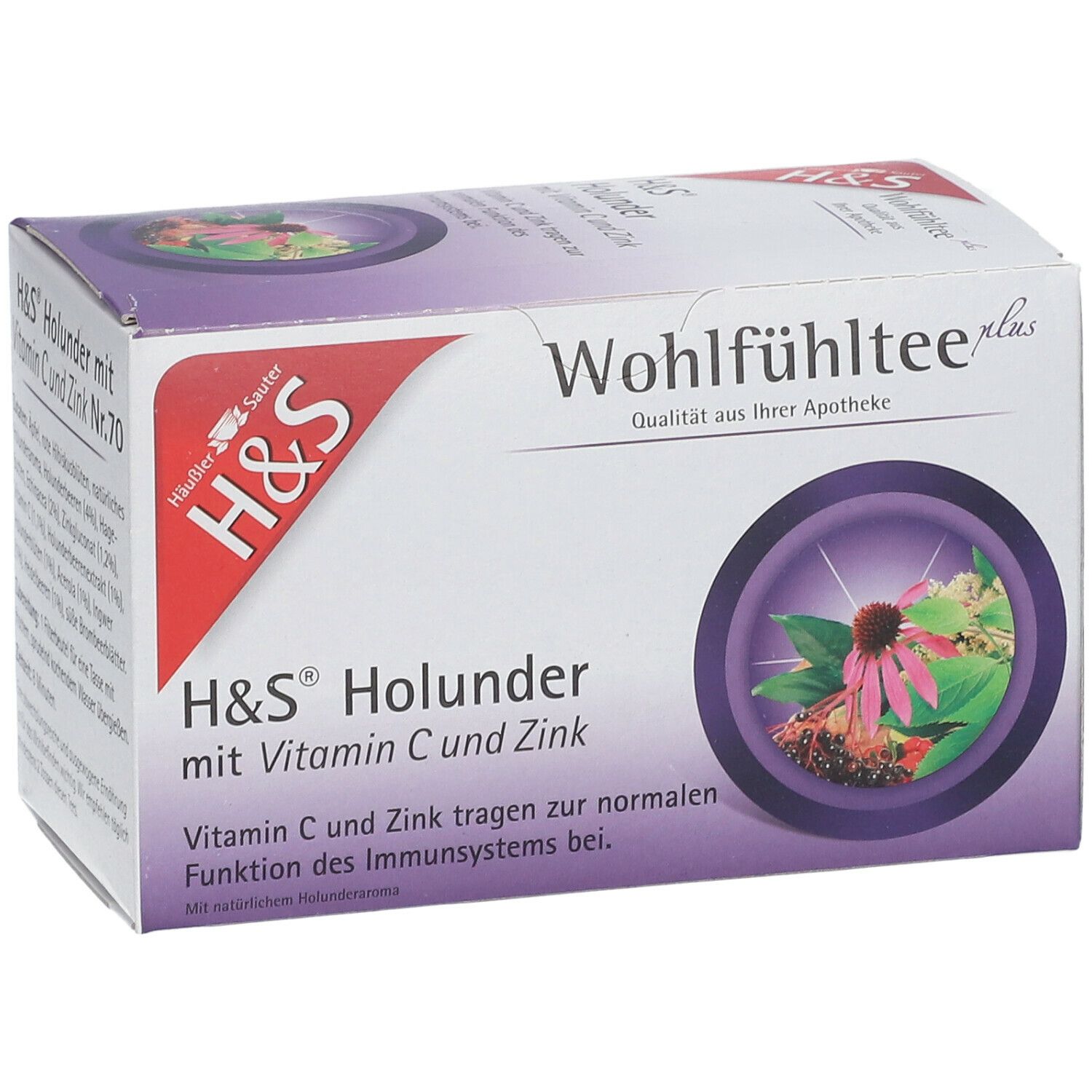 H&S Holunder mit Vitamin C und Zink Filterbeutel