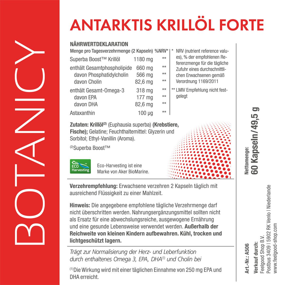 BOTANICY Antarktis Krillöl forte