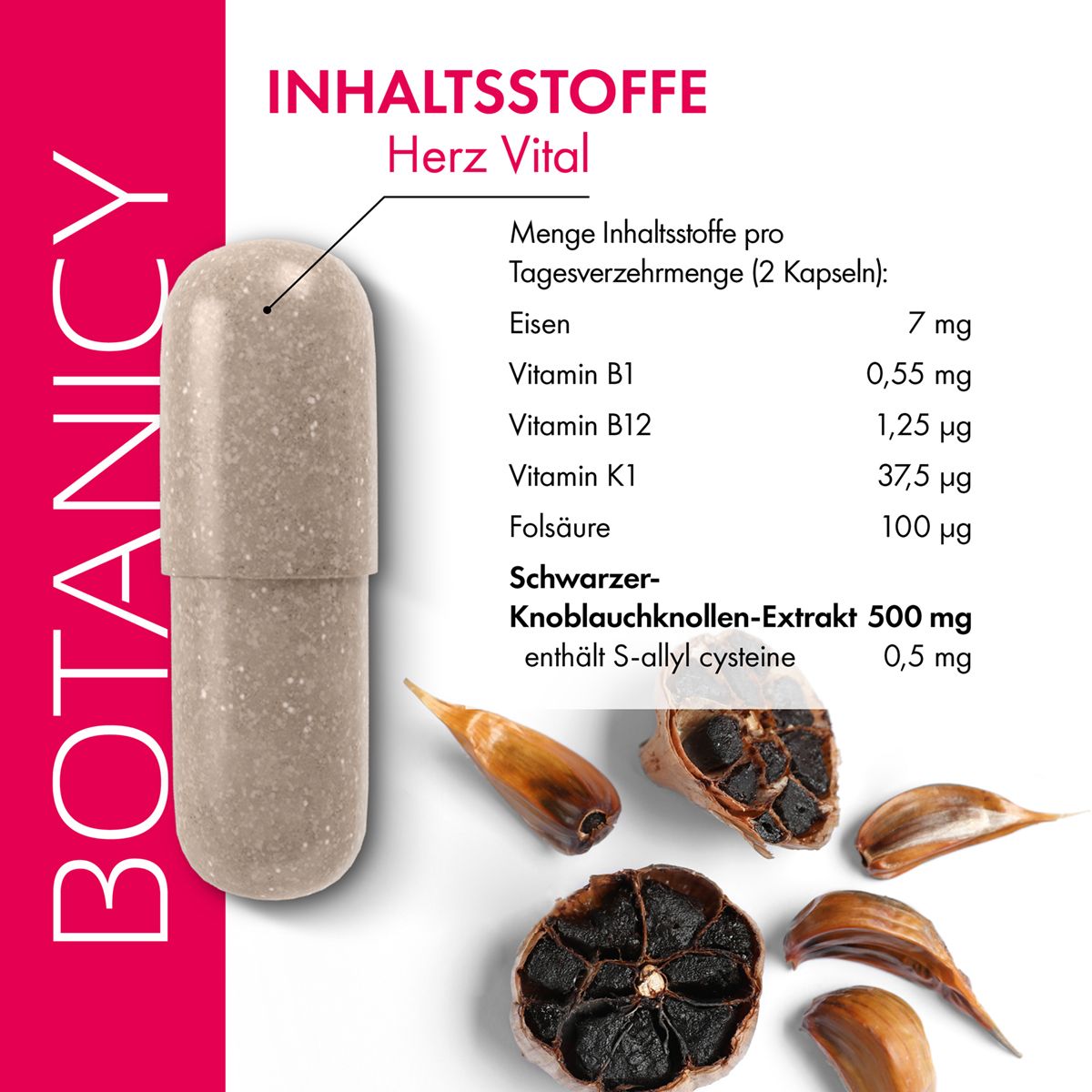 BOTANICY Herz Vital Schwarzer Knoblauch