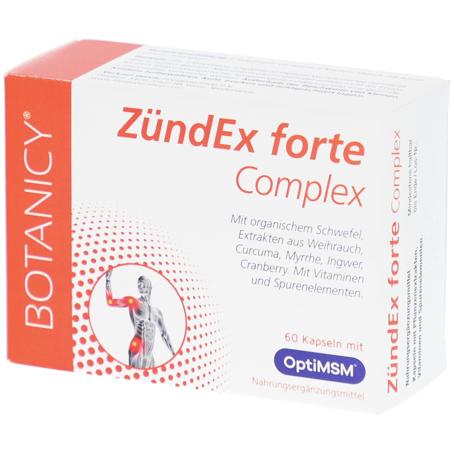 ZündEx forte Complex Packung. 60 Kapseln. Mit organischem Schwefel, Extrakten, Vitaminen und Spurenelementen. OptiMSM.