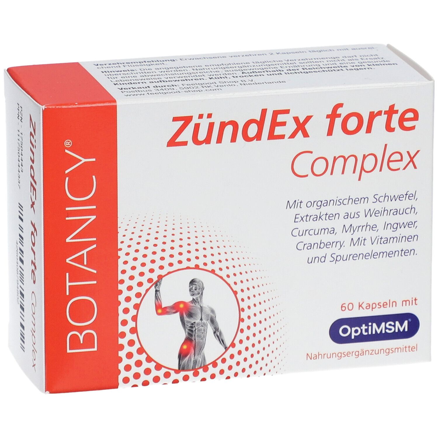 ZündEx forte Complex Packung. 60 Kapseln. Mit organischem Schwefel, Extrakten, Vitaminen und Spurenelementen. OptiMSM.