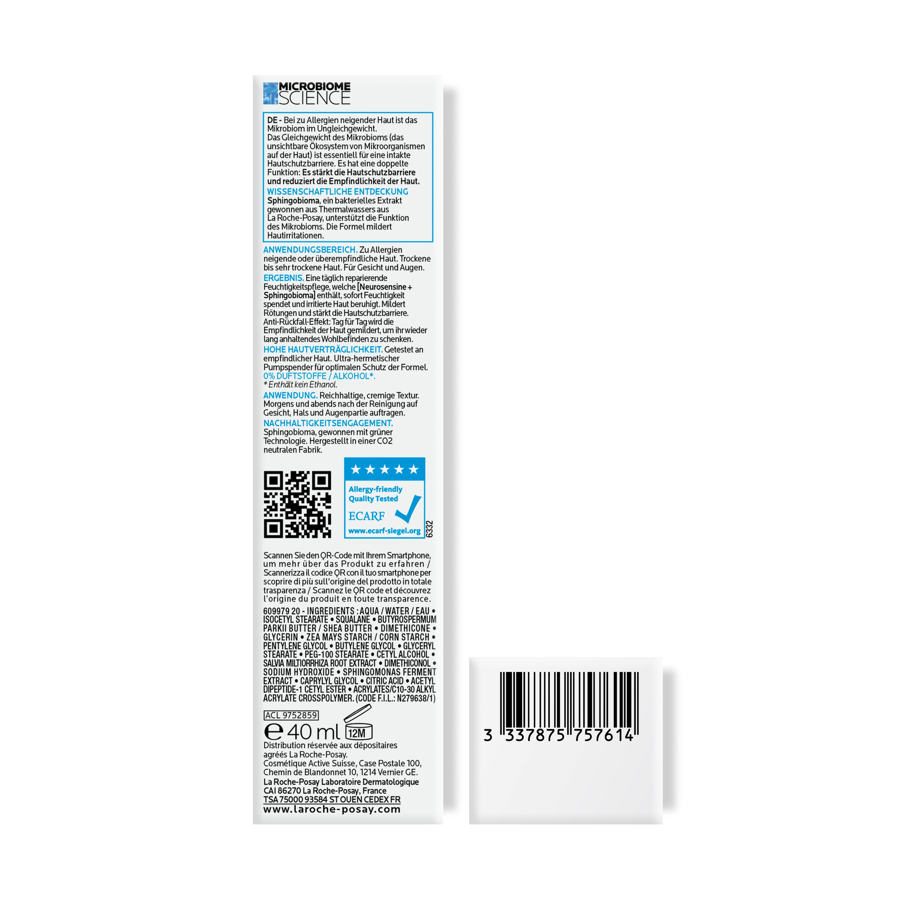 LA ROCHE POSAY Toleriane Dermallergo Crème