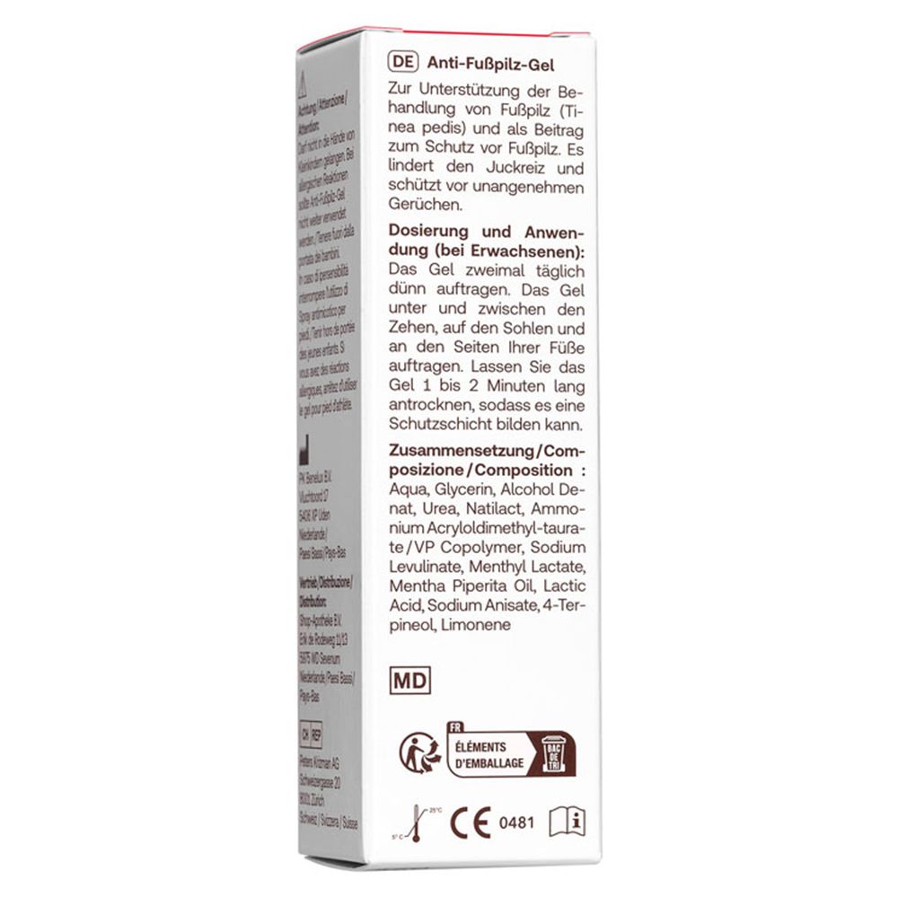 Redcare Gel antifongique pour les pieds