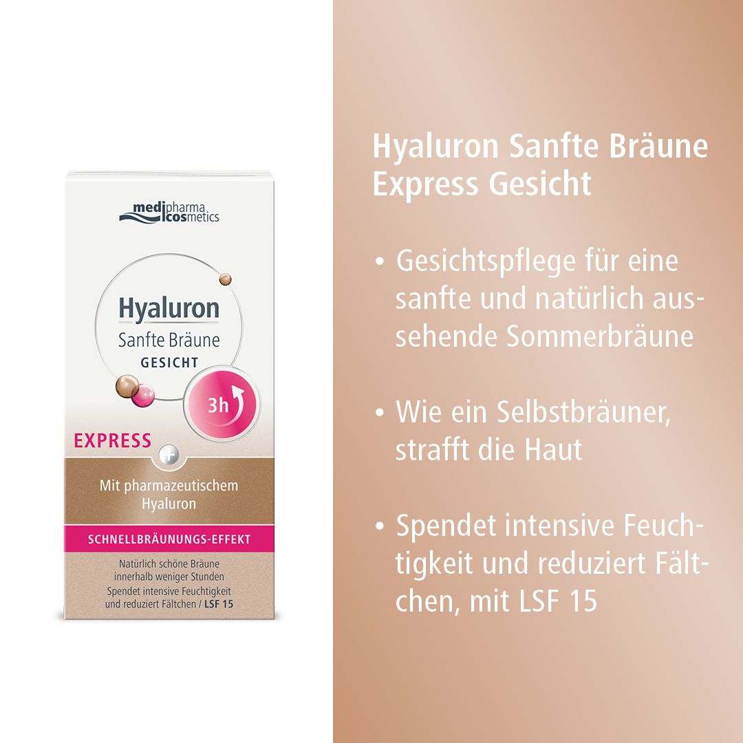 Medipharma cosmetics Hyaluron Doux bronzage visage EXPRESS