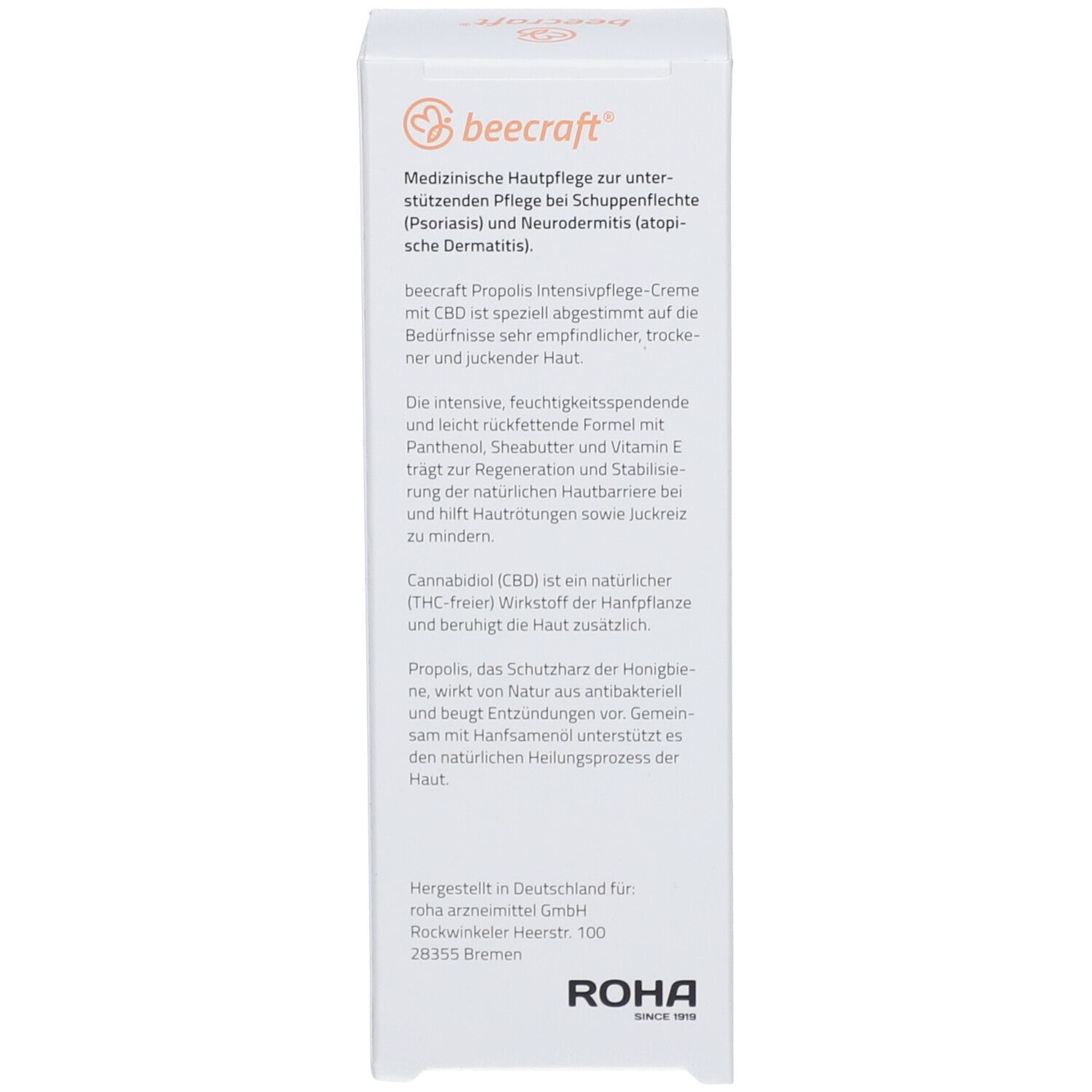 Beecraft® PROPOLIS Intensivpflege-Creme mit CBD