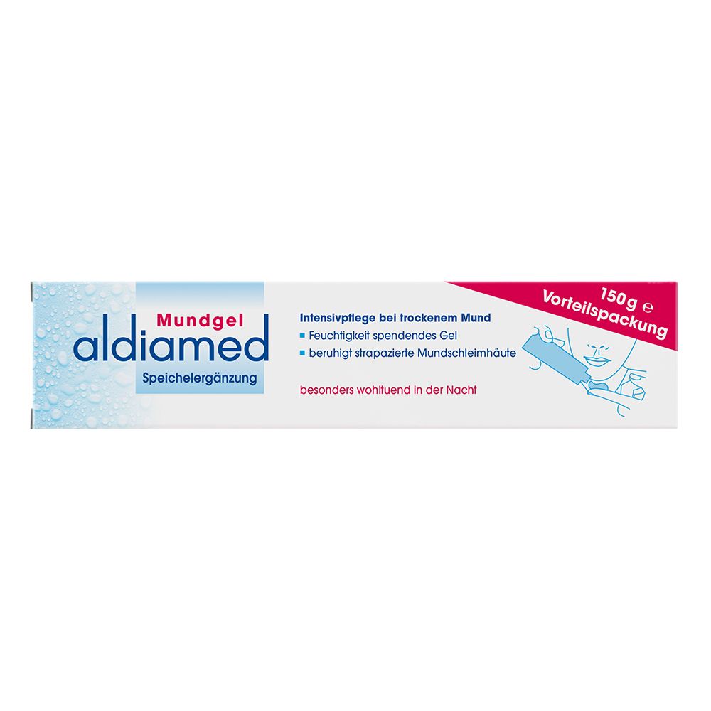 aldiamed Mundgel Faltschachtel, 150g Vorteilspackung.