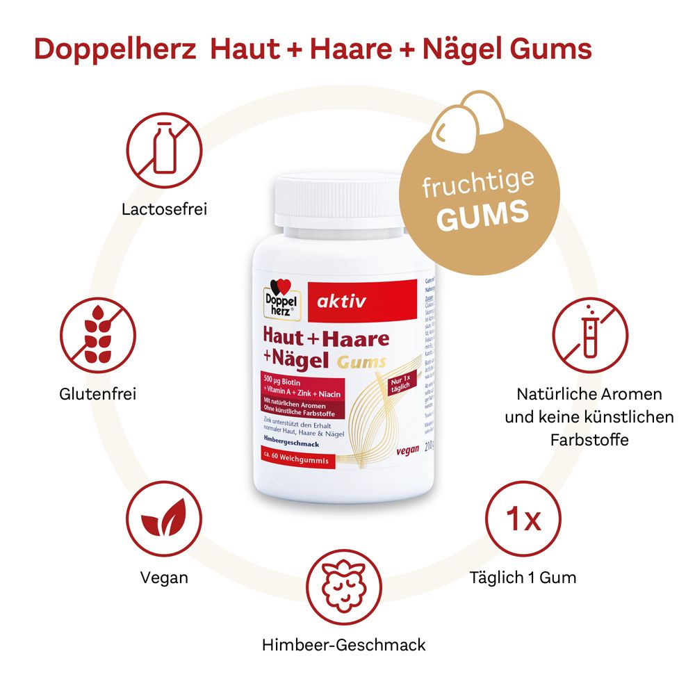 Doppelherz® aktiv Haut + Haare + Nägel Gums