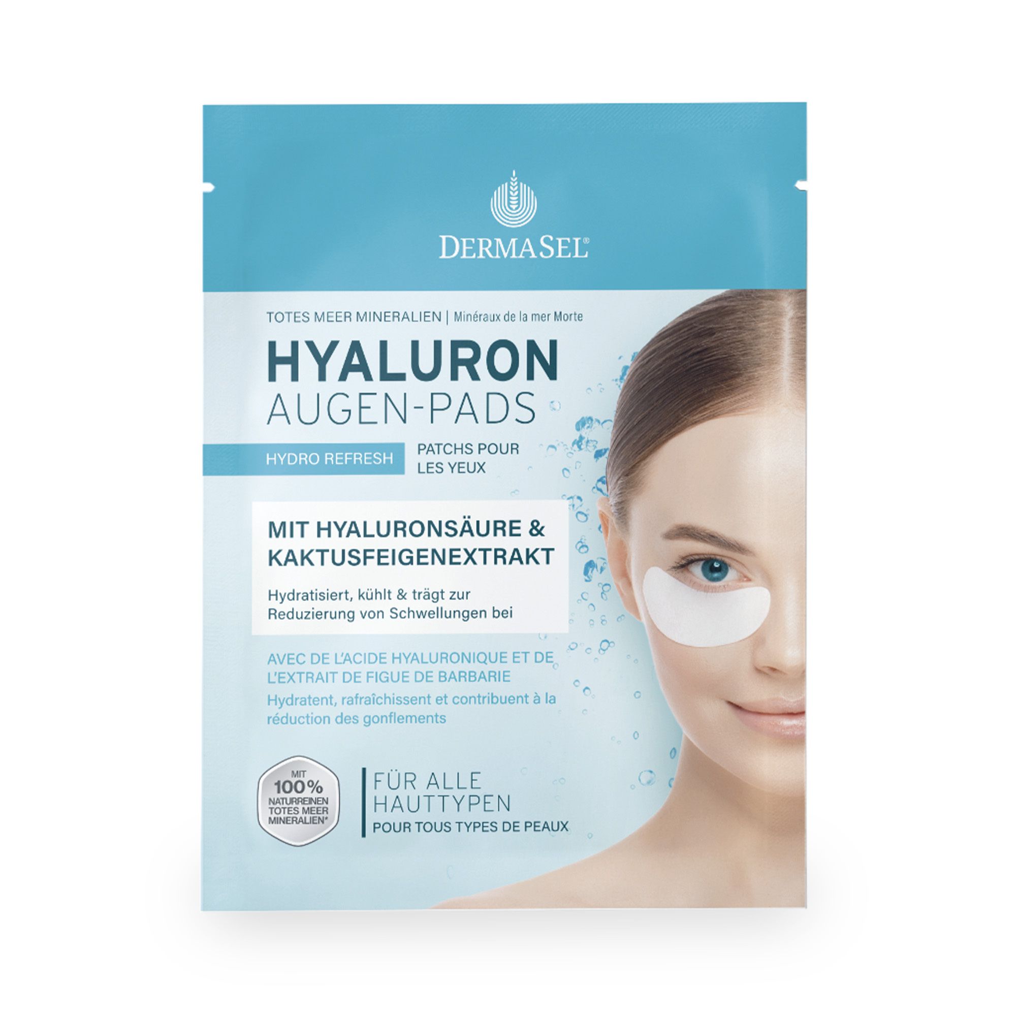 DERMASEL® Pads pour les yeux à l'acide hyaluronique et de la Mer Morte