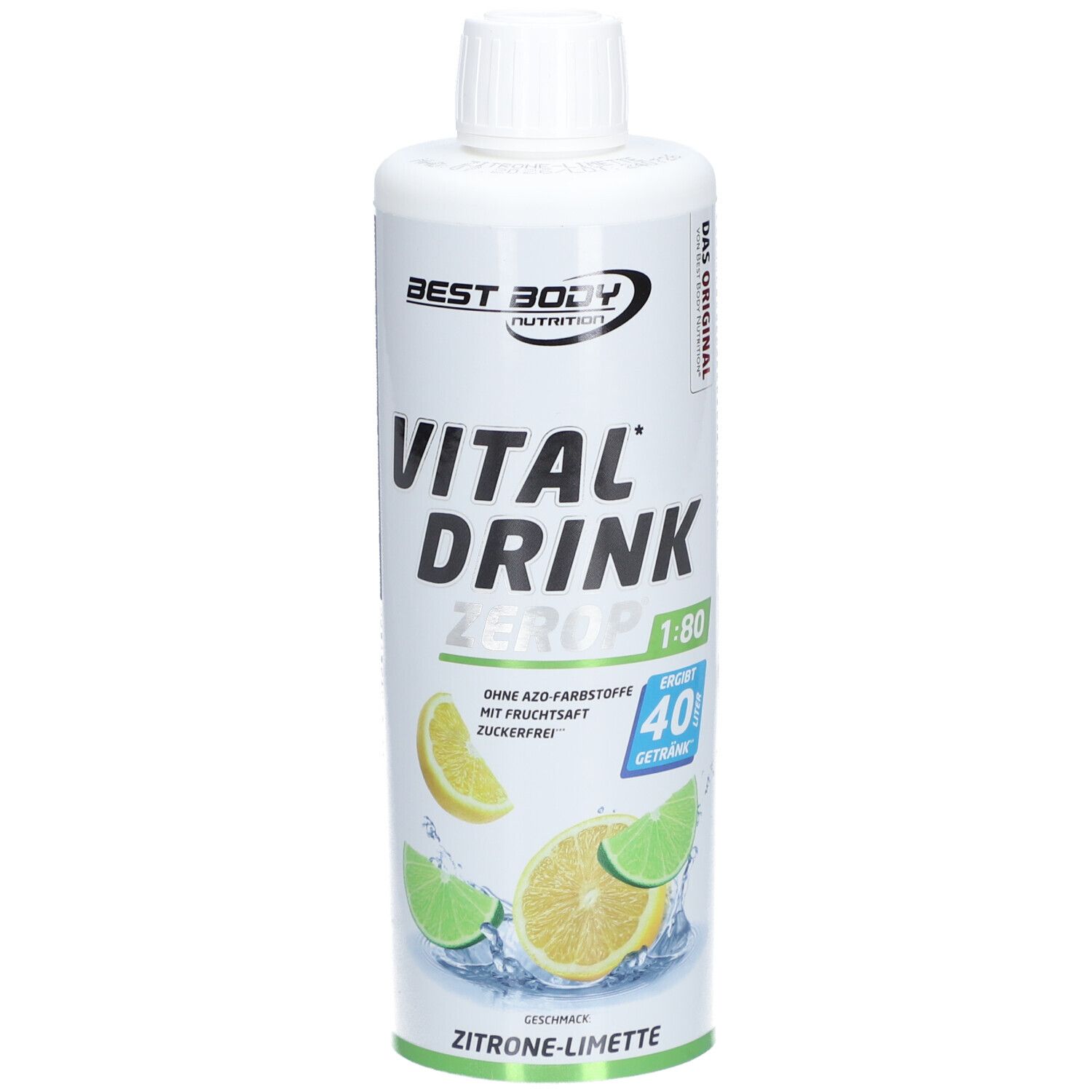 BEST BODY NUTRITION Vital Drink Zerop 1:80 - Citron & Citron vert