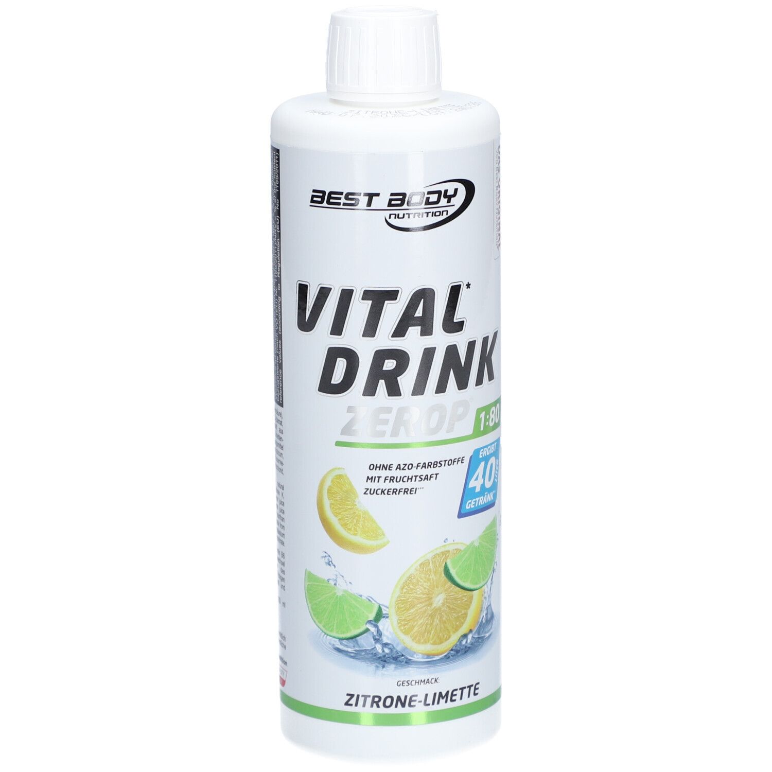 BEST BODY NUTRITION Vital Drink Zerop 1:80 - Citron & Citron vert