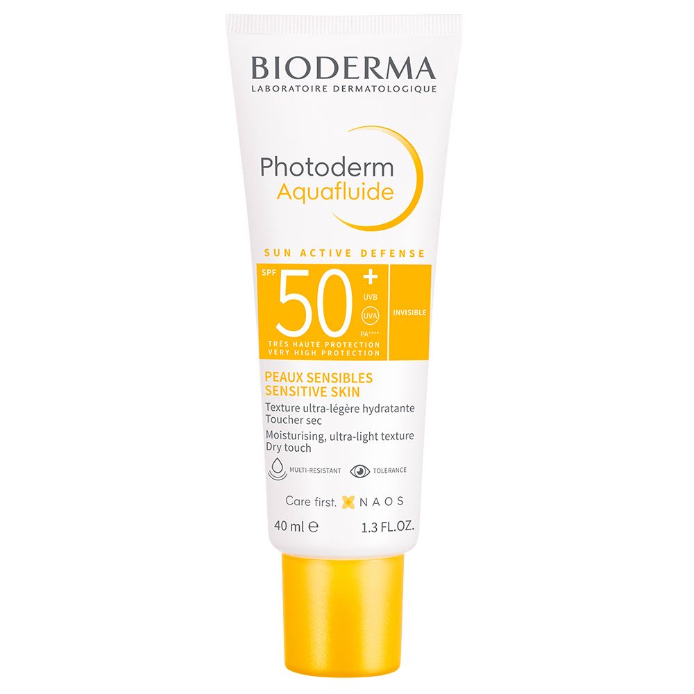 BIODERMA Photoderm Aquafluide LSF 50+ | Sehr hoher Sonnenschutz mit feuchtigkeitsspendender, mattierender Aqua-Textur