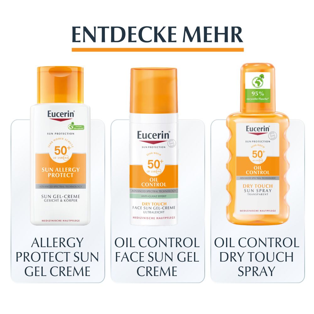 Eucerin® Oil Control Sun Spray Transparent LSF 50+ – Sonnenschutzspray mit leichter Textur, auch für zu Akne neigende Haut