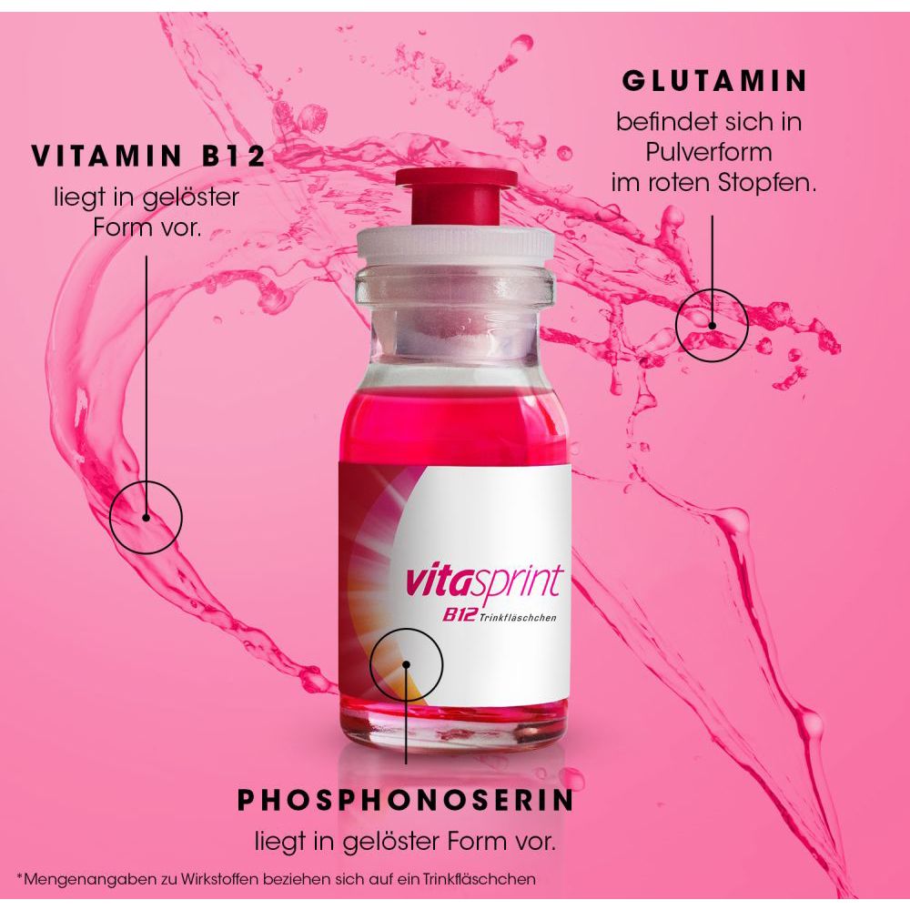 Vitasprint B12 Trinkfläschchen, mit Vitamin B12 für mehr Energie