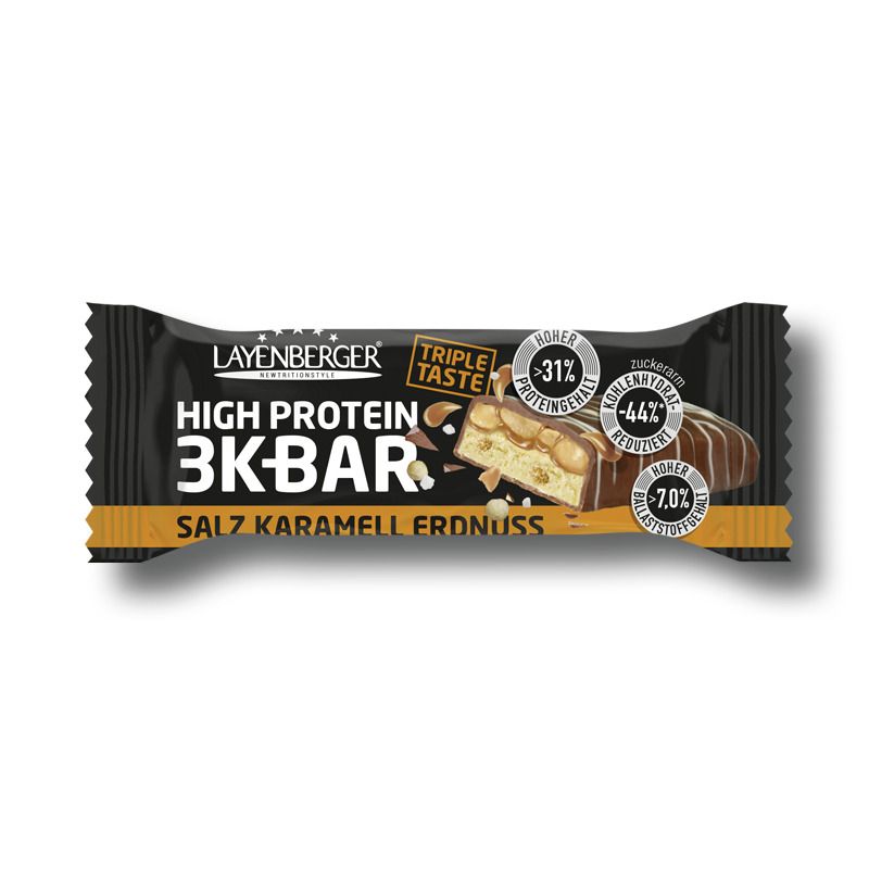 LAYENBERGER® 3K BAR TRIPLE TASTE Sel Caramel Cacahuètes