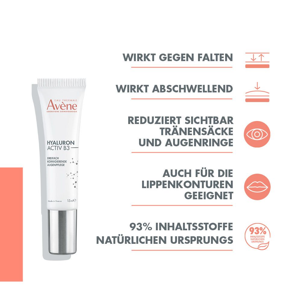 Avène Hyaluron Activ B3 dreifach korrigierende Augenpflege - Anti-Aging Pflege mit Niacinamid