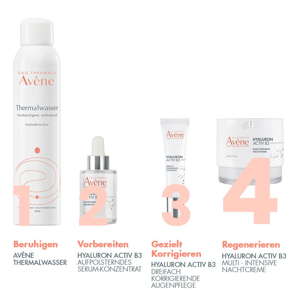 AVÈNE Hyaluron Activ B3 Crème multi-intensive Nuit - Soin anti-âge anti-rides au niacinamide