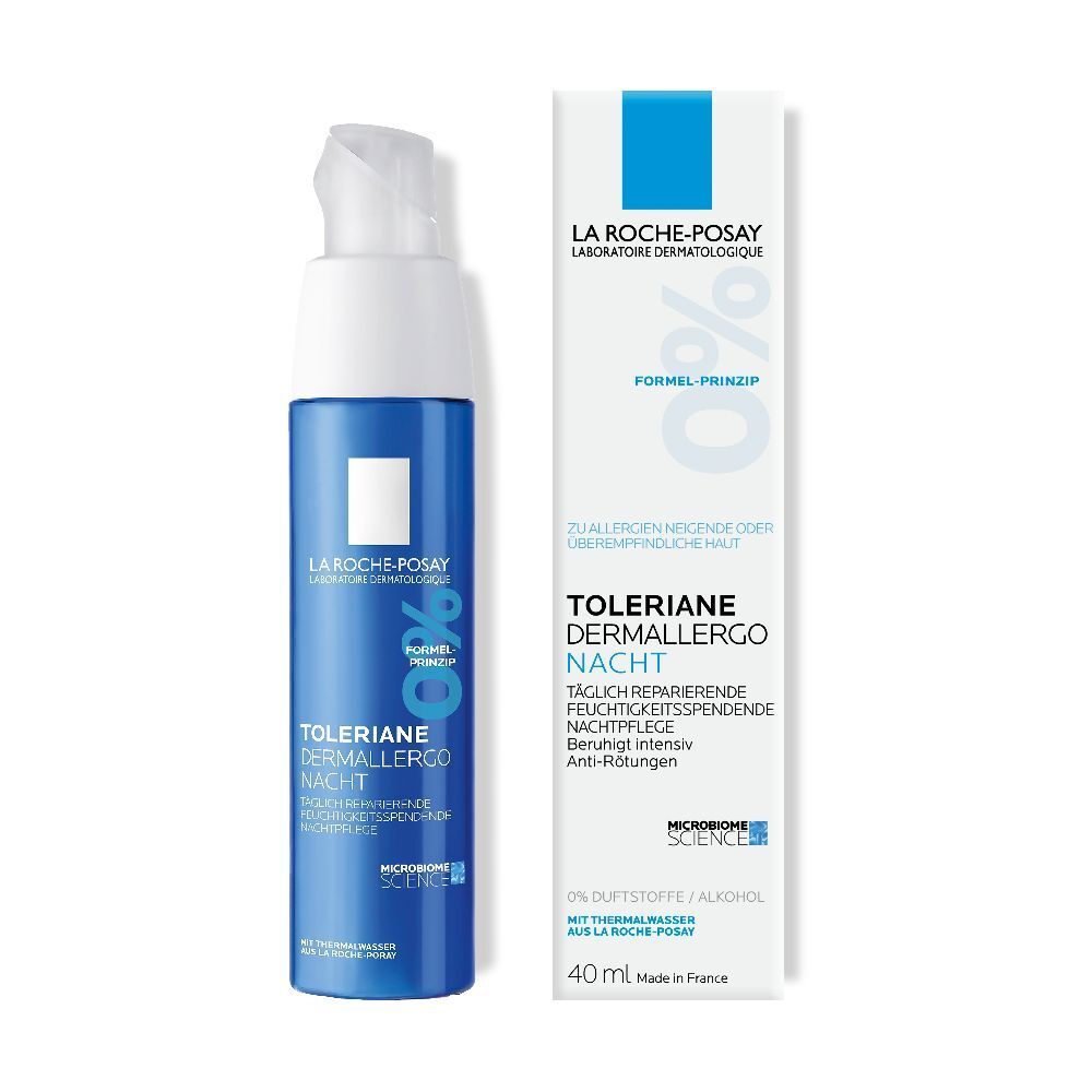 LA ROCHE POSAY Toleriane Dermallergo nuit, crème pour le visage en cas de peau sèche, sensible et à tendance allergique