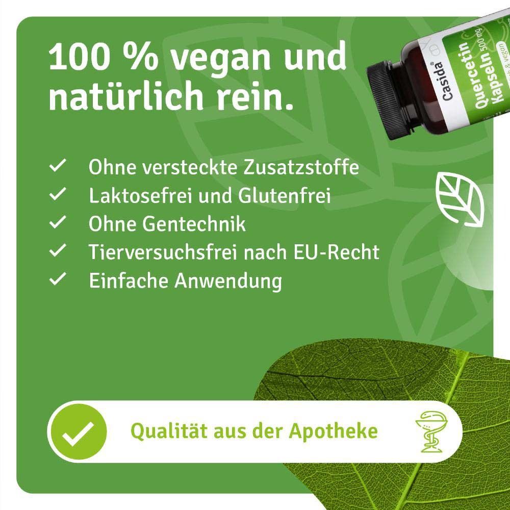 Text: "100 % vegan und natürlich rein." Icons: ohne Zusatzstoffe, laktosefrei, glutenfrei, ohne Gentechnik, tierversuchsfrei.
