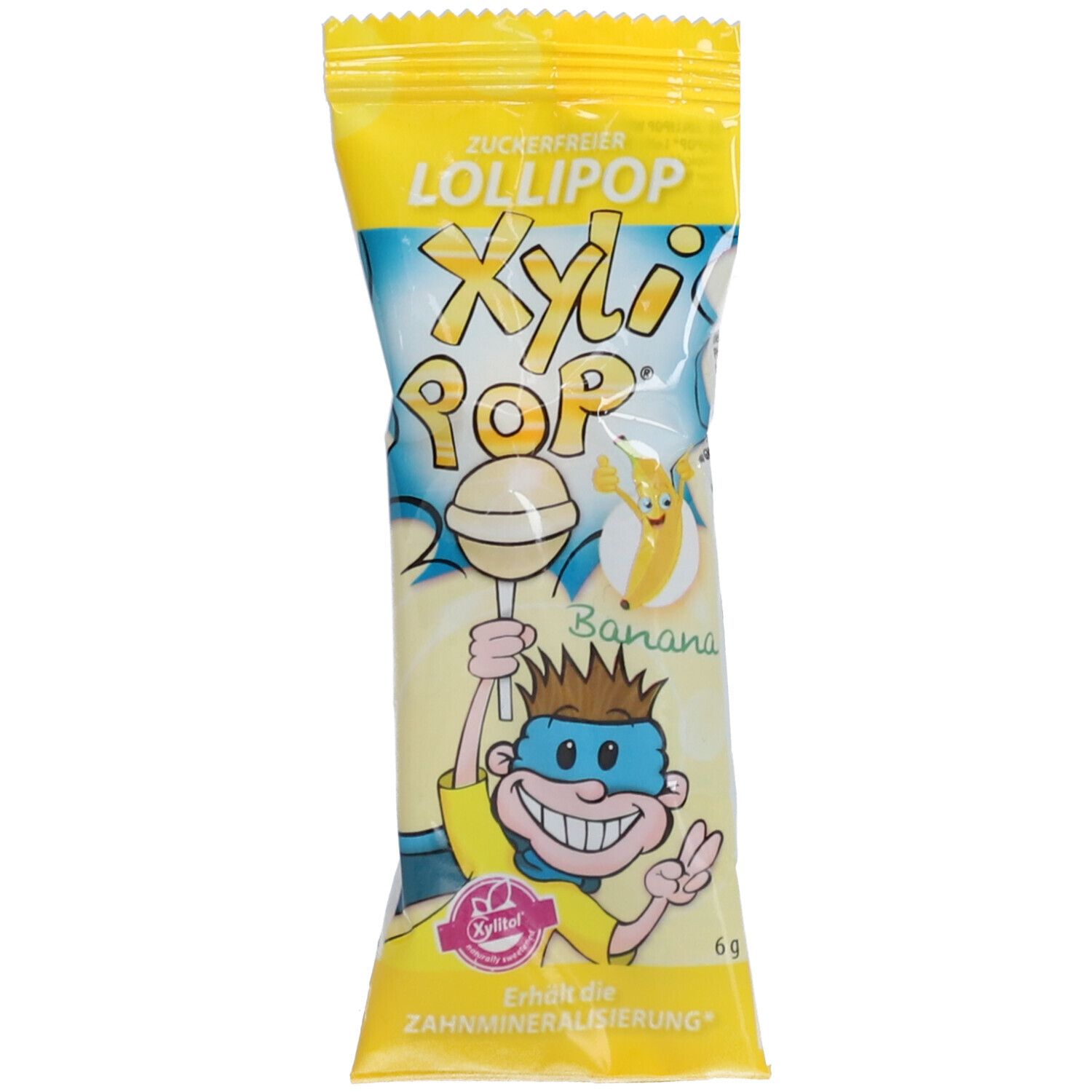 MIRADENT XyliPOP Lolli Zahnpflegelolli Banane