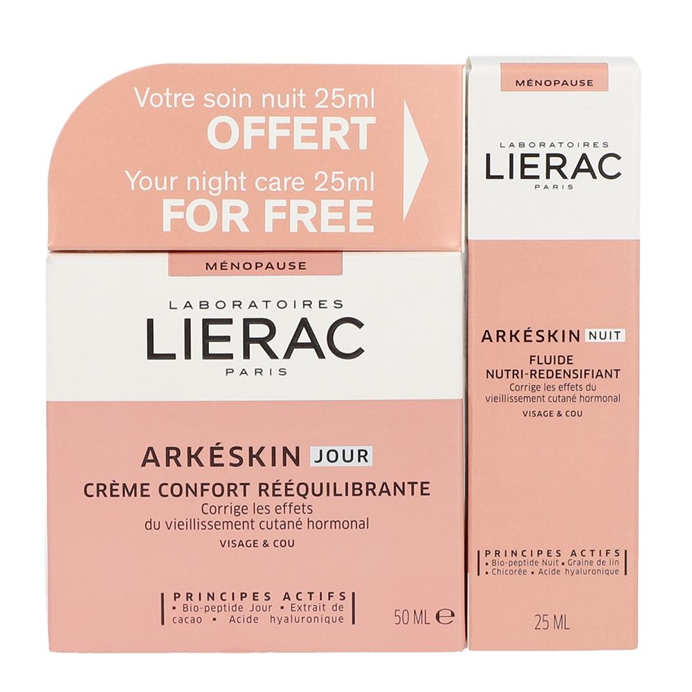 LIERAC ARKÉSKIN Ausgleichende Tagescreme + Nährendes Nachtfluid Wechseljahre