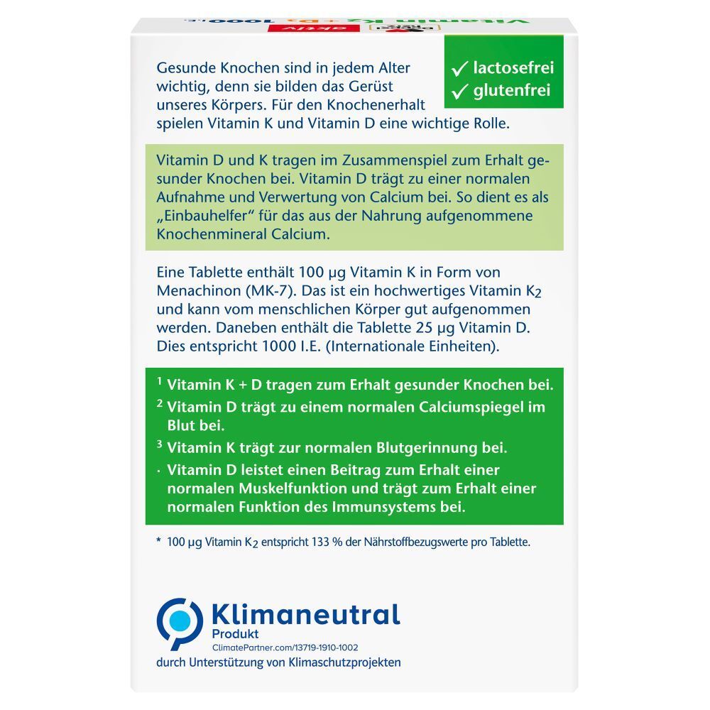 Doppelherz® aktiv Vitamine K2 + D3 2000 I.U.