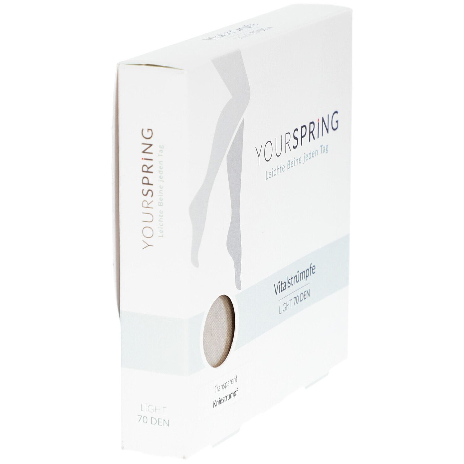 YOURSPRING LIGHT Stützkniestrumpf transparent