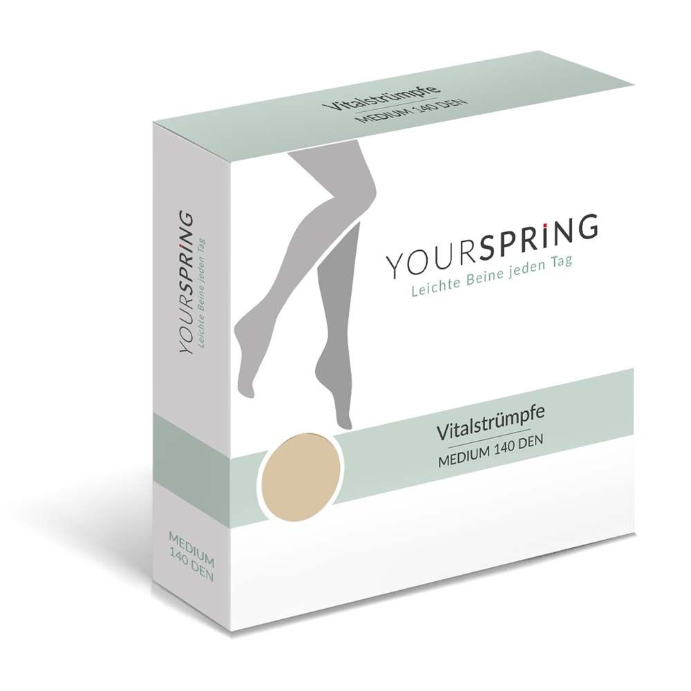 YOURSPRING Mi-bas transparent Medium 140 Den Taille 38/39 Noix