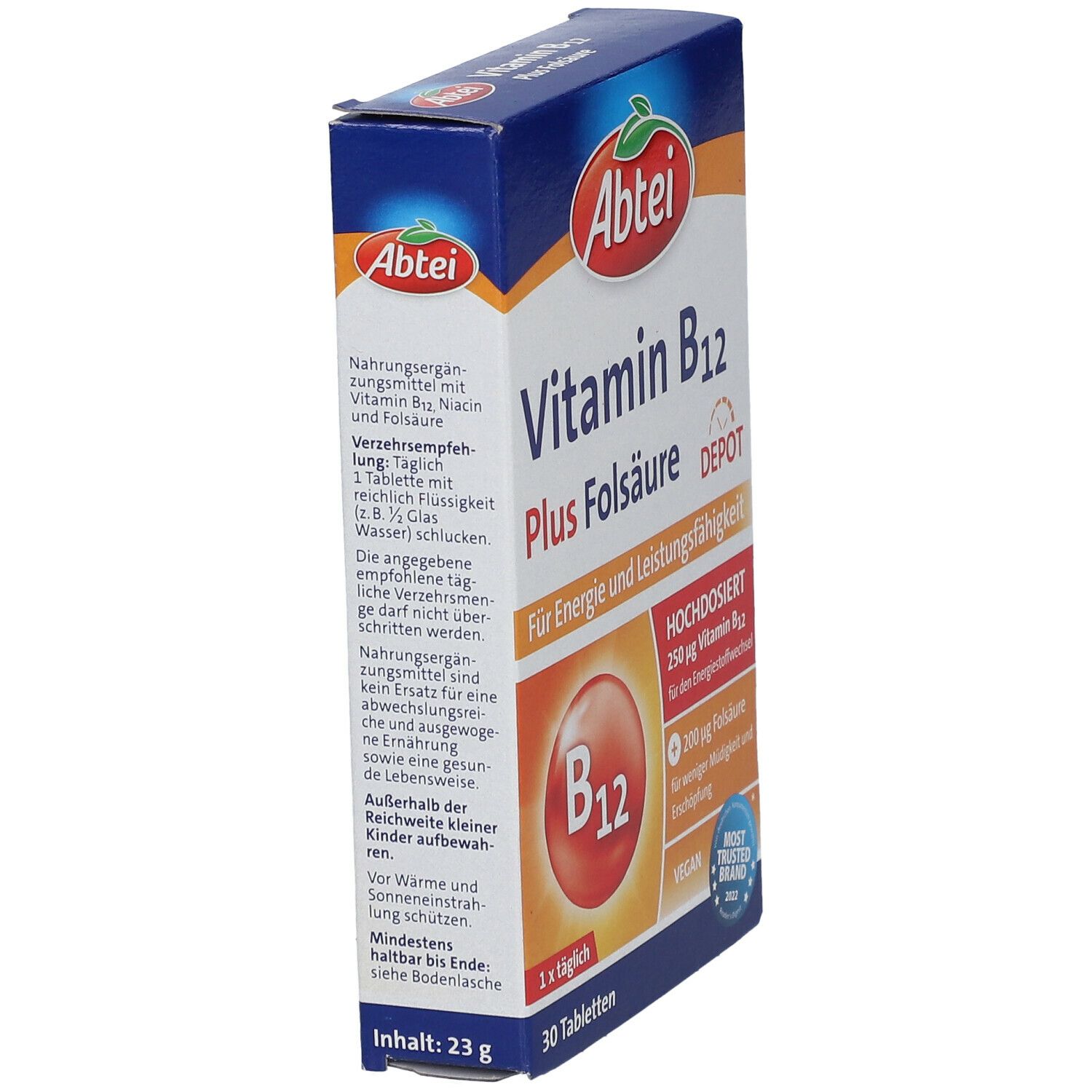 Abtei Vitamin B12 Plus Folsäure
